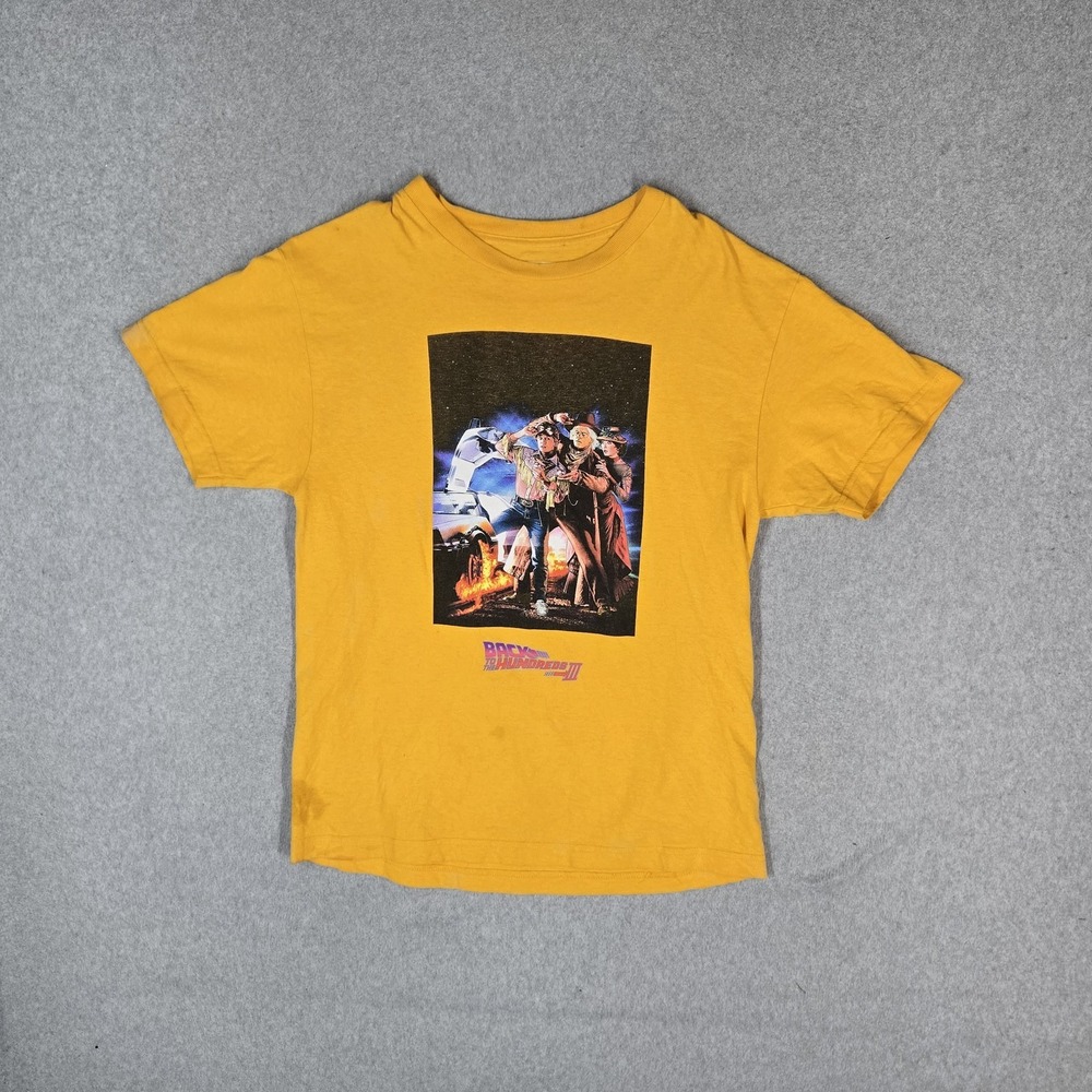 The Hundreds Back to the Future III Men Shirt S Yellow Back To The Hundreds READ